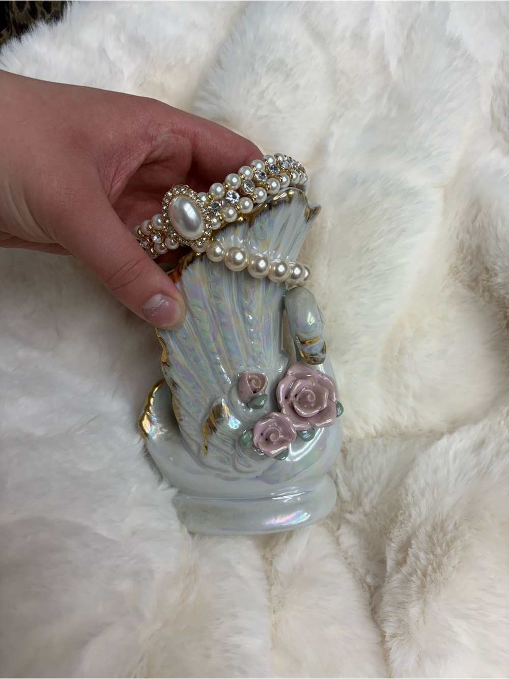 Swan vintage mystery jewelry jar